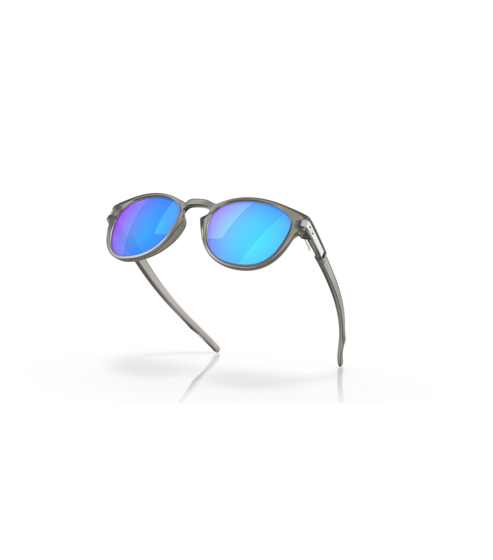 Oakley Latch Polarized Sunglasses Matte Grey Ink Prizm Sapphire Round