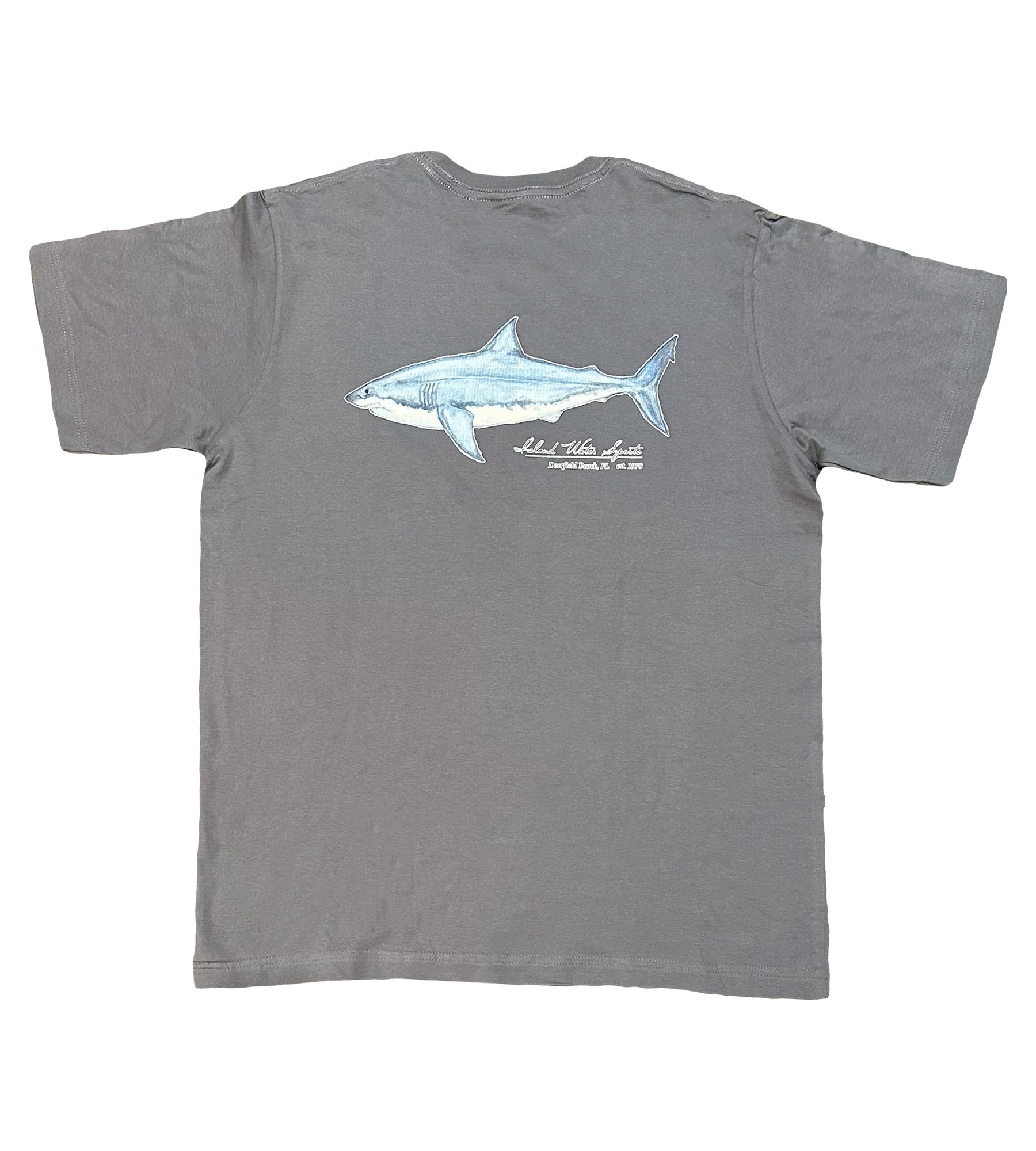 Island Water Sports Watercolor Shark S/S Tee Grey S