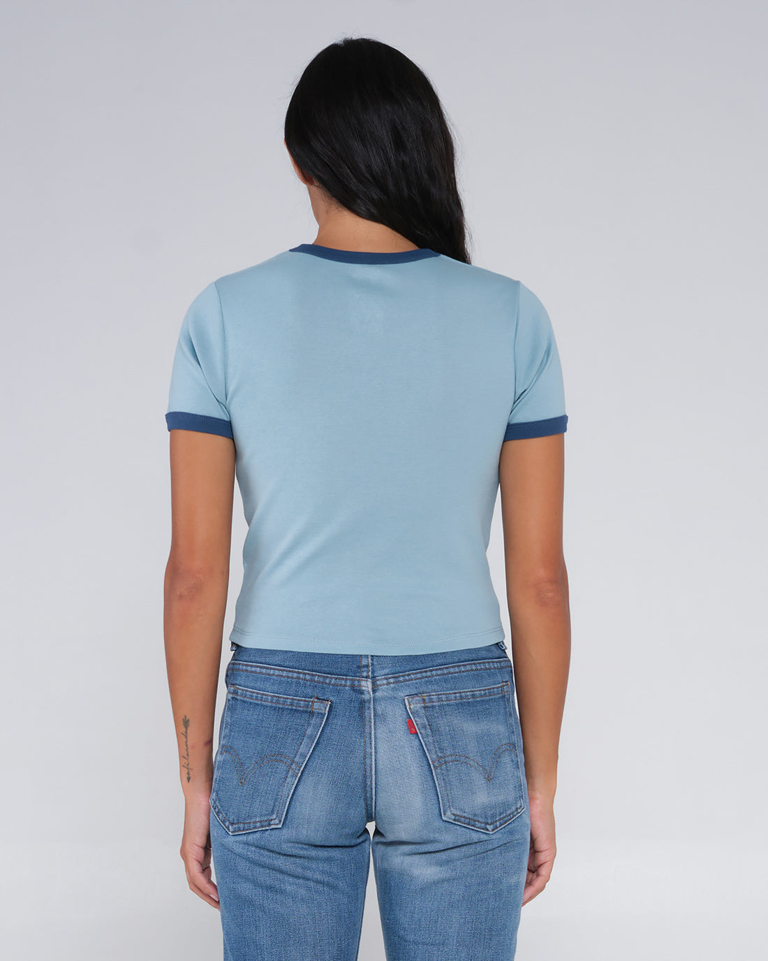 Salty Crew Retro Catch Ringer Tee TIDBLU L
