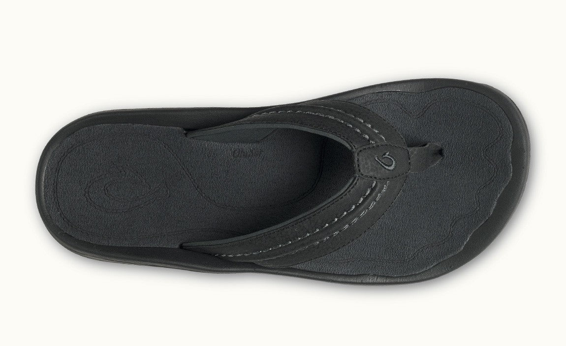Olukai Hokua Mens Sandal 4042-Black-Dark Shadow 9