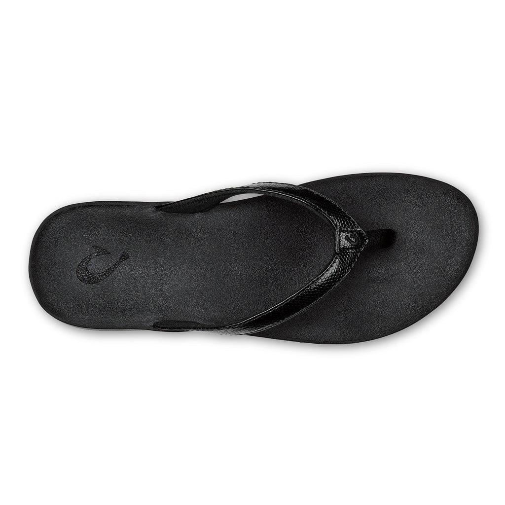 Olukai Puawe Womens Sandal 4040-Black-Black 6