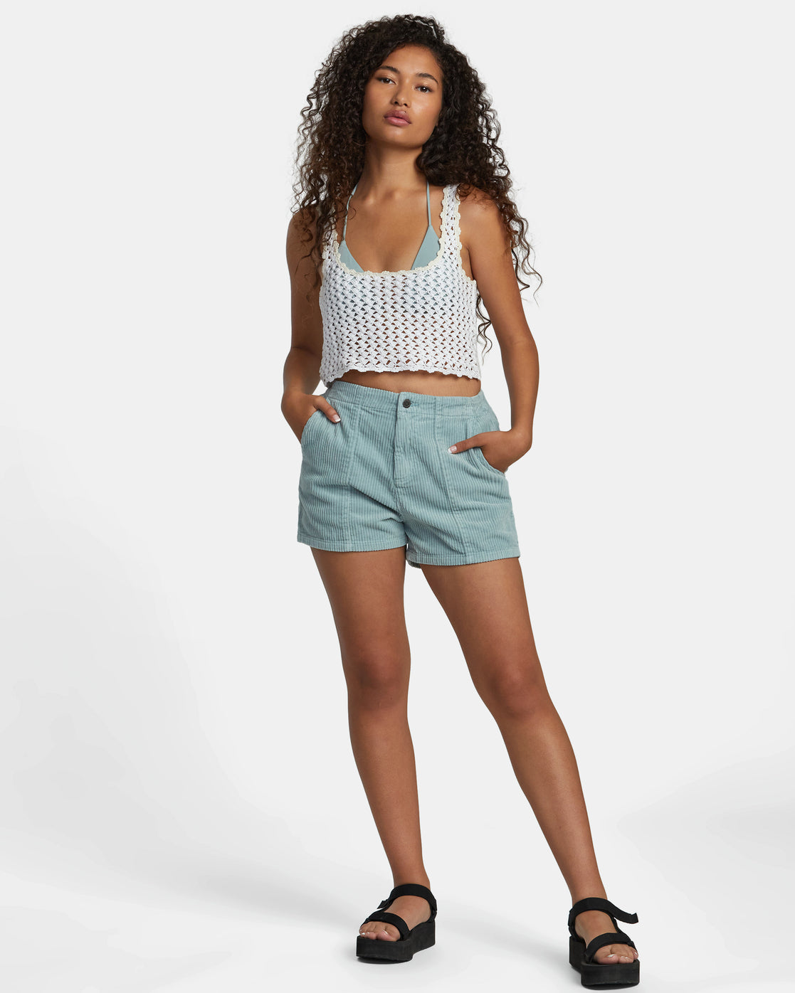 RVCA Railed Crochet Tank WPW M