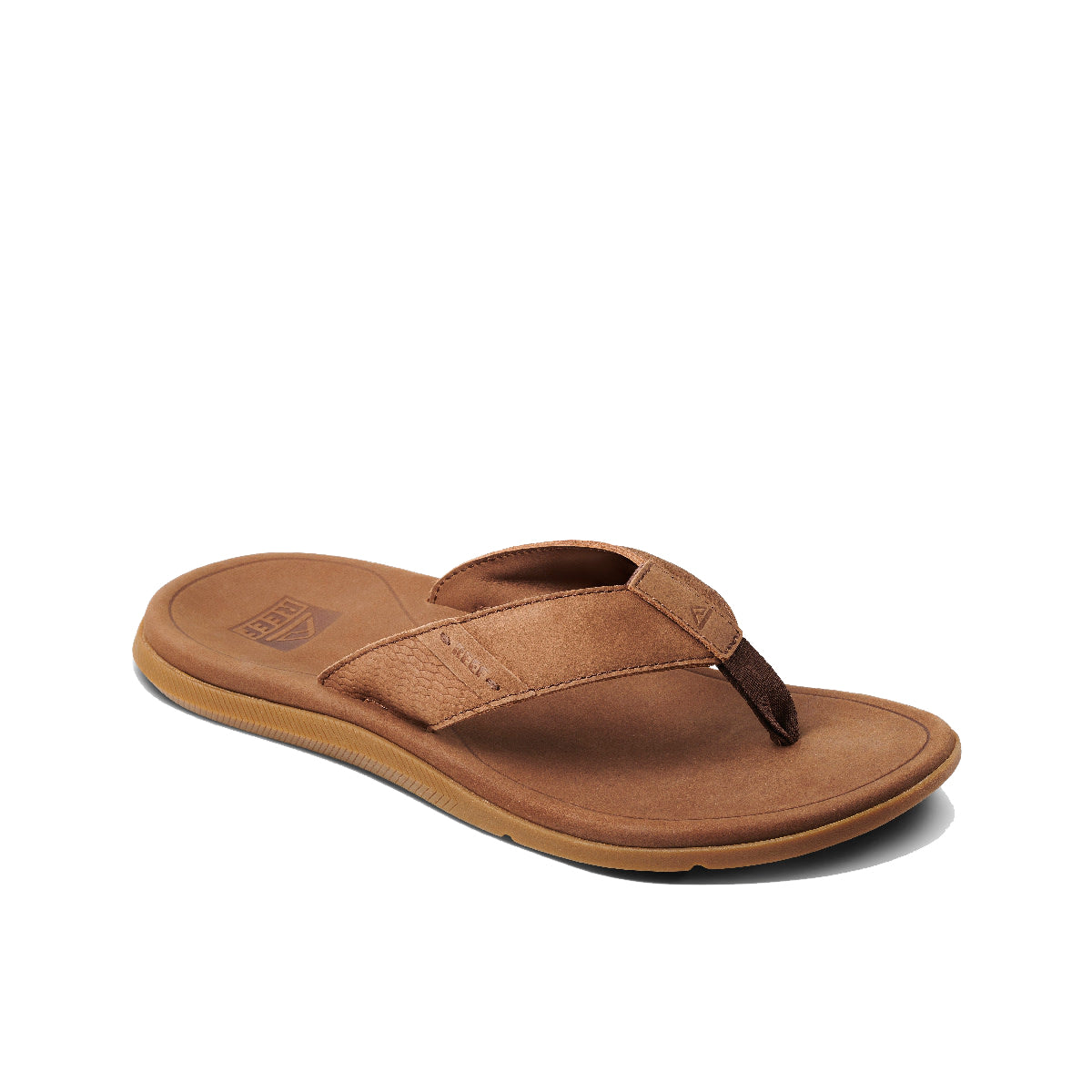 Reef Leather Santa Ana Mens Sandal Brown 10