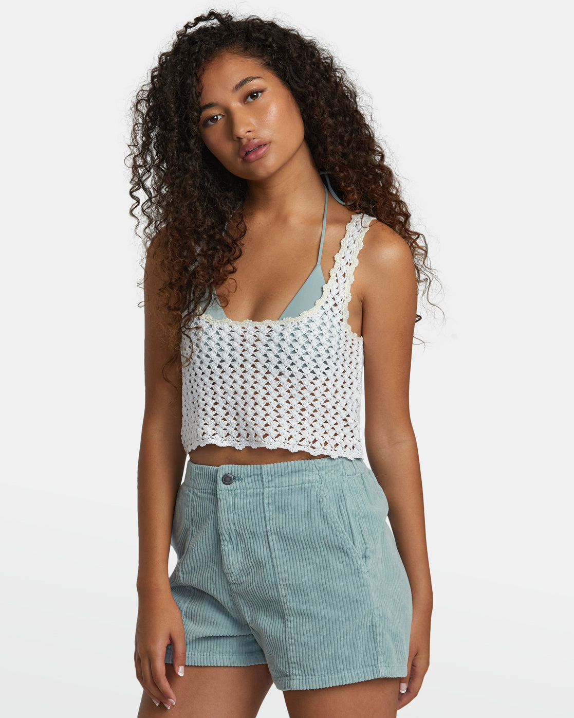 RVCA Railed Crochet Tank WPW L