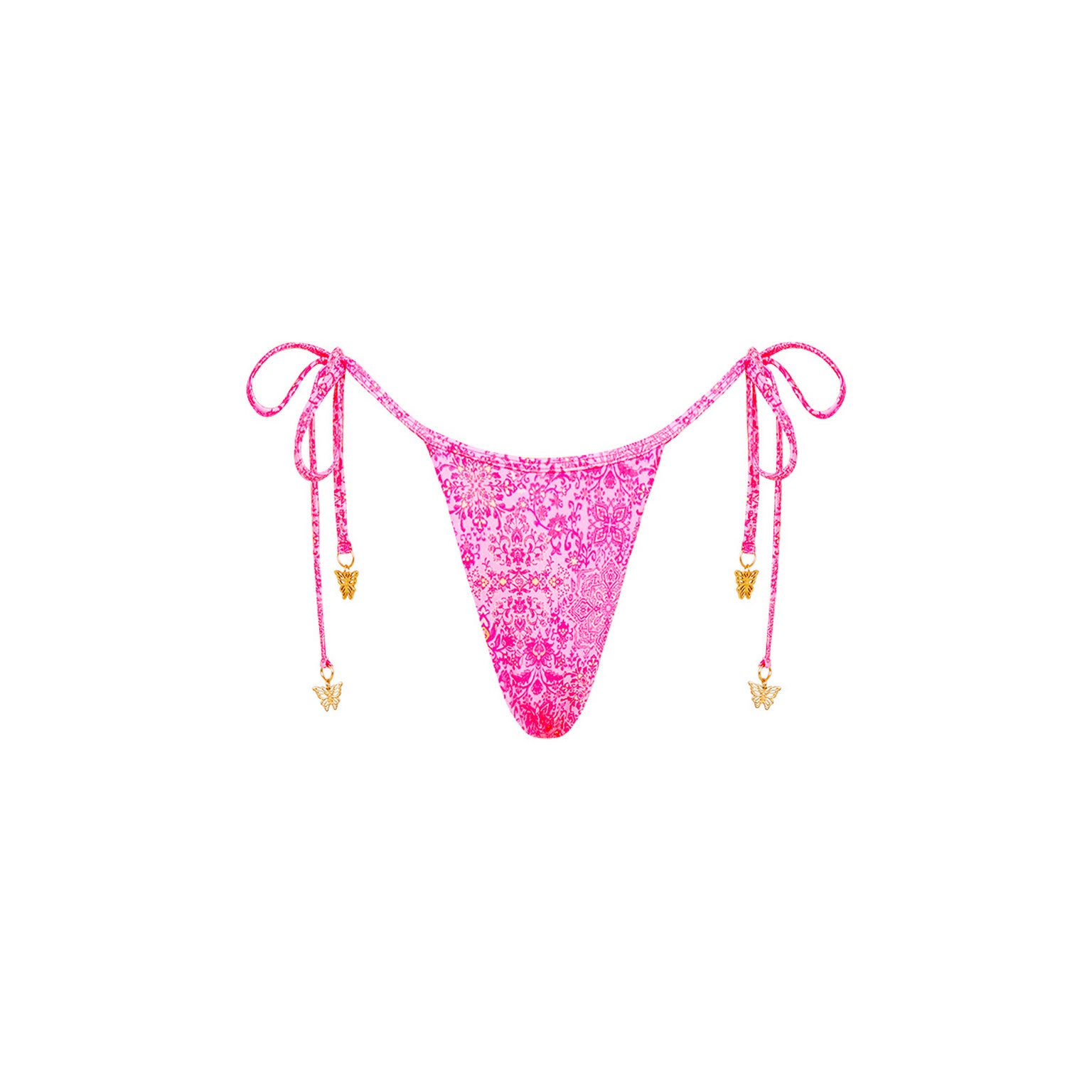 Kulani Kinis Micro Thong Tie Side Bikini Bottom RoseQuartz L