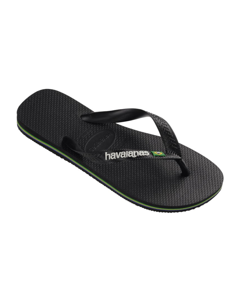 Havaianas Brazil Logo Mens Sandal 1069-Black-Black23 13