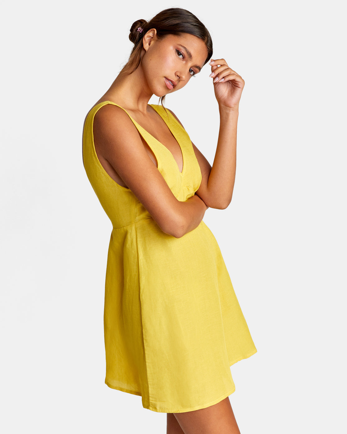 RVCA Linen Shifty Romper GOL M