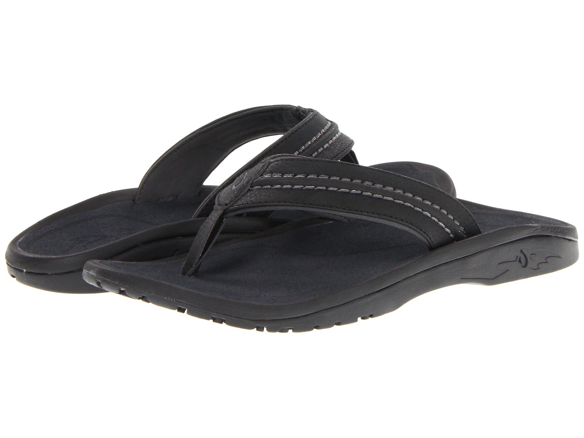 Olukai Hokua Mens Sandal 4042-Black-Dark Shadow 11