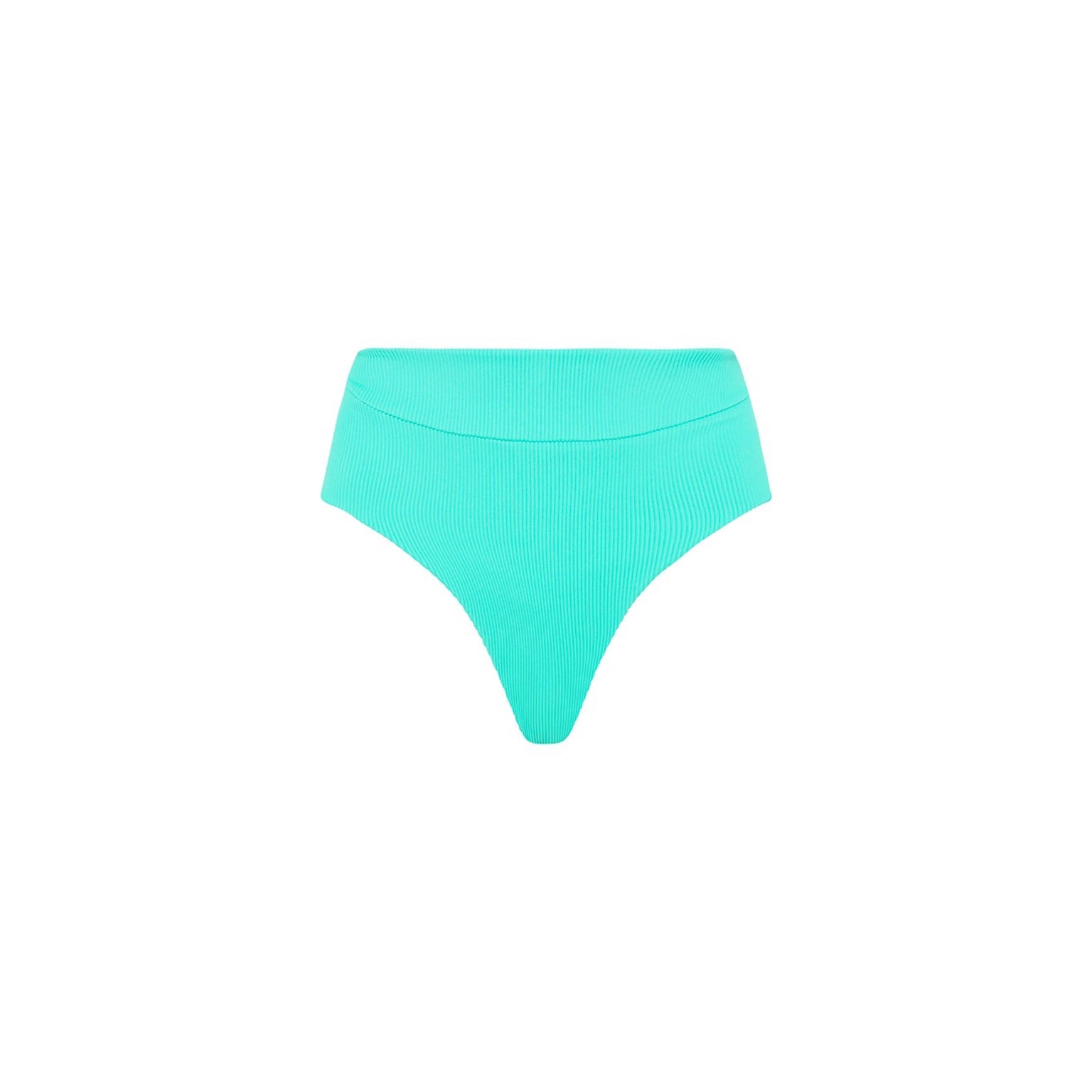 Kulani Kinis High Hip Cheeky Bkini Botom AquaRibbed L