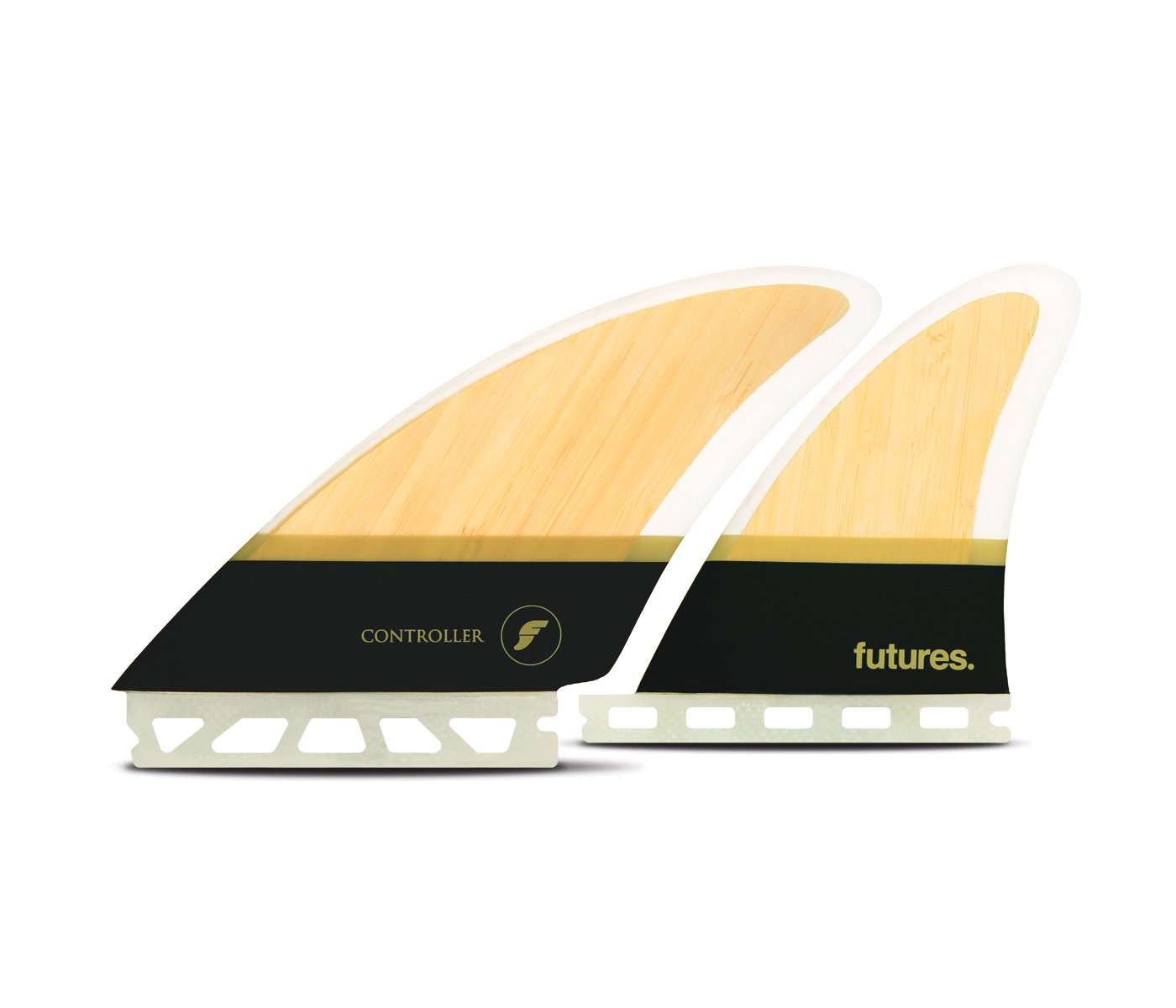 Futures Fins Controller Honeycomb Quad Fin Set Bamboo-Brown