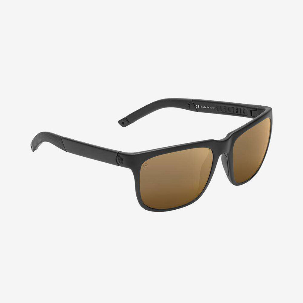 Electric Knoxville Sport Polarized Sunglasses Matte Black Ohm+Bronze Square