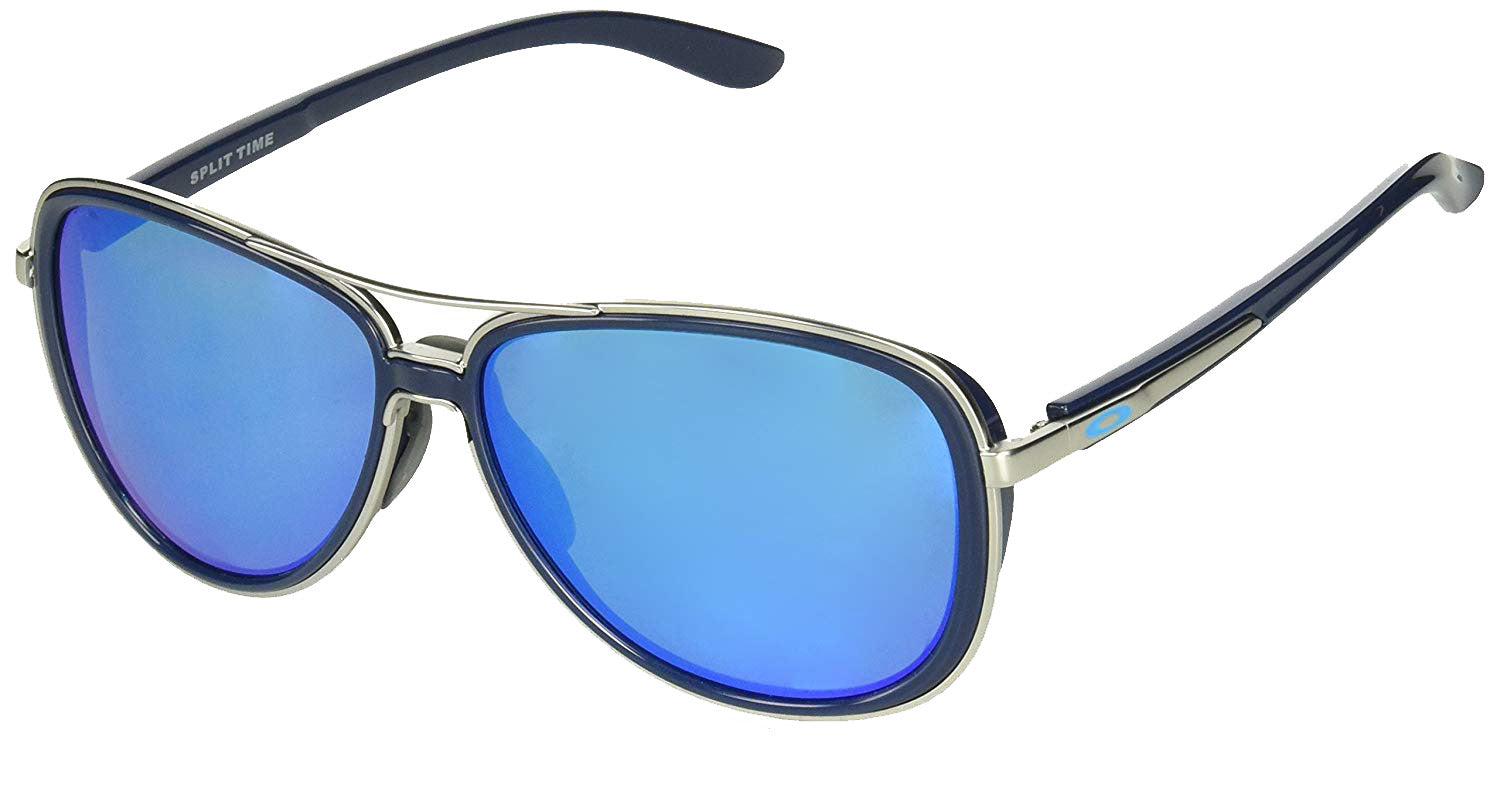 Oakley Split Time Polarized Sunglasses Navy Prizm Sapphire Aviator