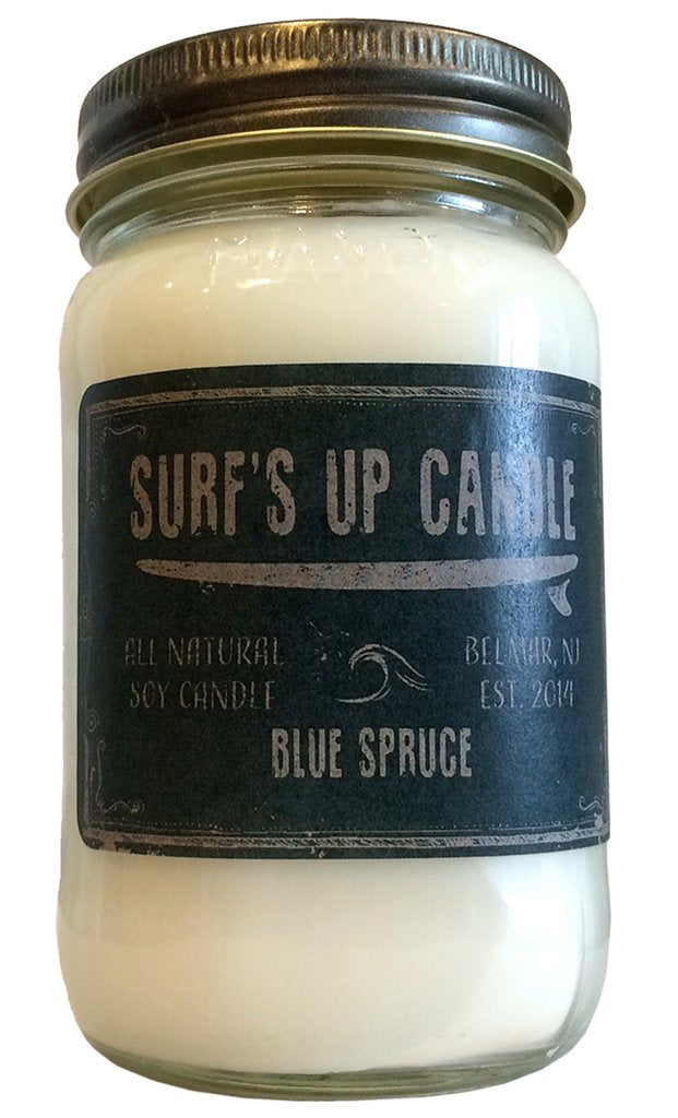 Surf's Up Mason Jar Candle Blue Spruce 16oz