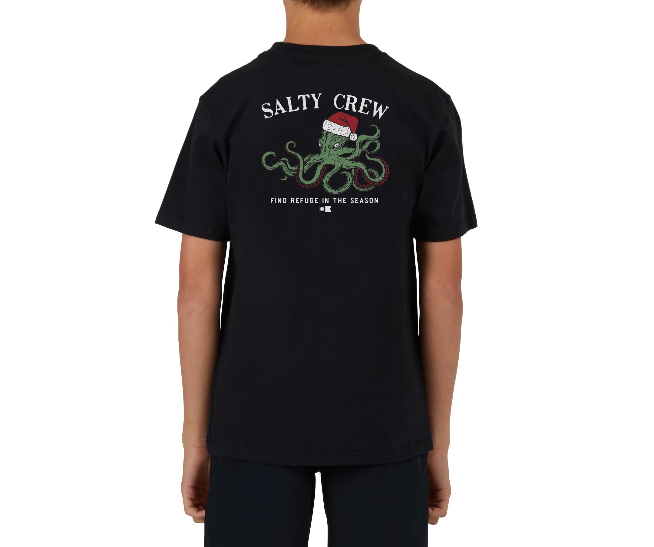 Salty Crew Boys Octomas SS Tee BLK L
