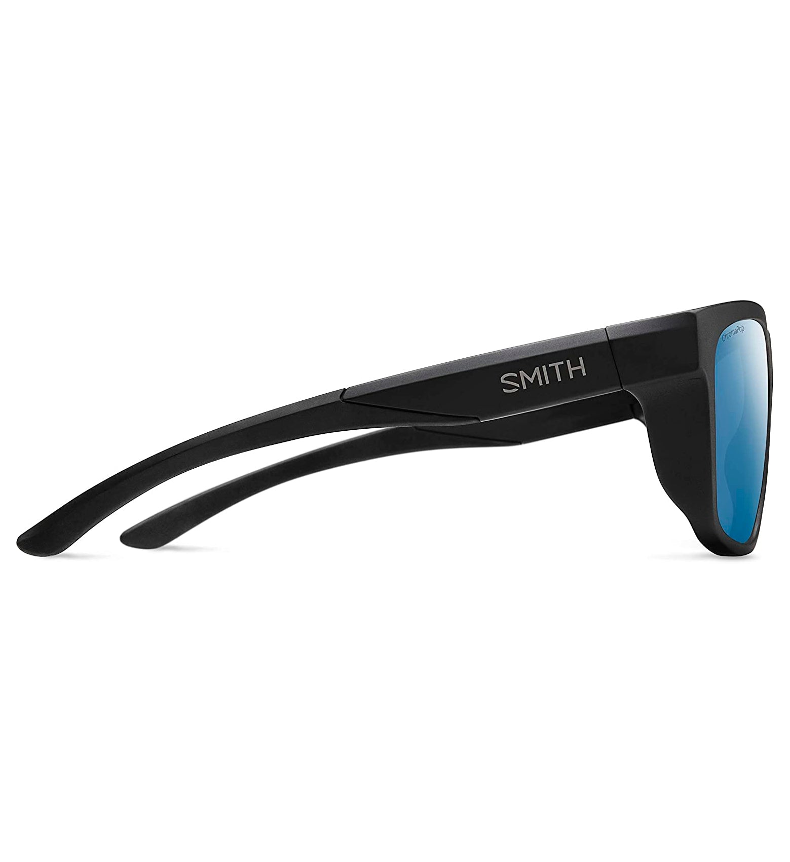 Smith Barra Polarized Sunglasses MatteBlack BlueMirror Chromapop