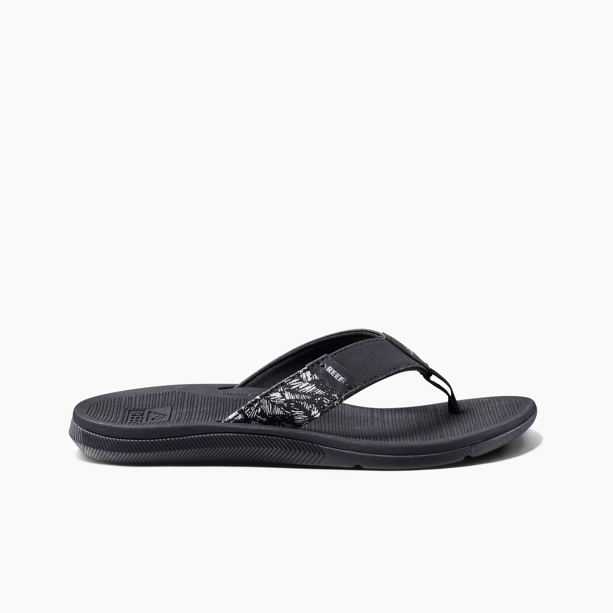 Reef Santa Ana Womens Sandal Black-White 6