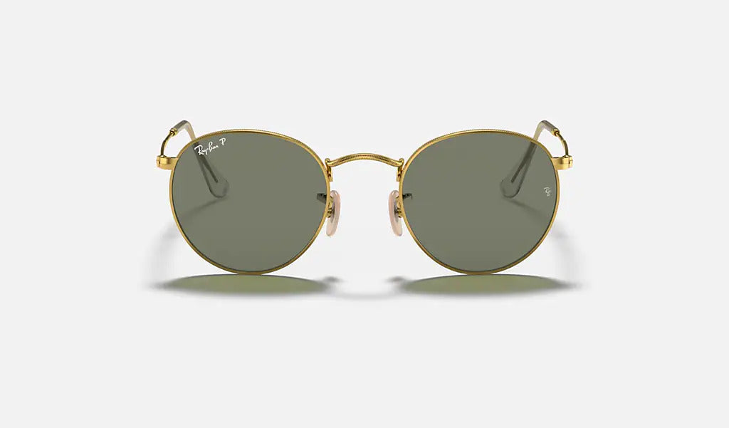 Ray Ban Round Metal Polarized Sunglasses Gold PolarGreen Round