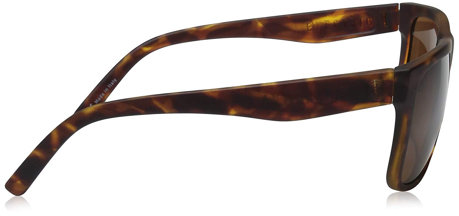 Electric Swingarm XL Polarized Sunglasses Matte-Tort Ohm-Bronze Square