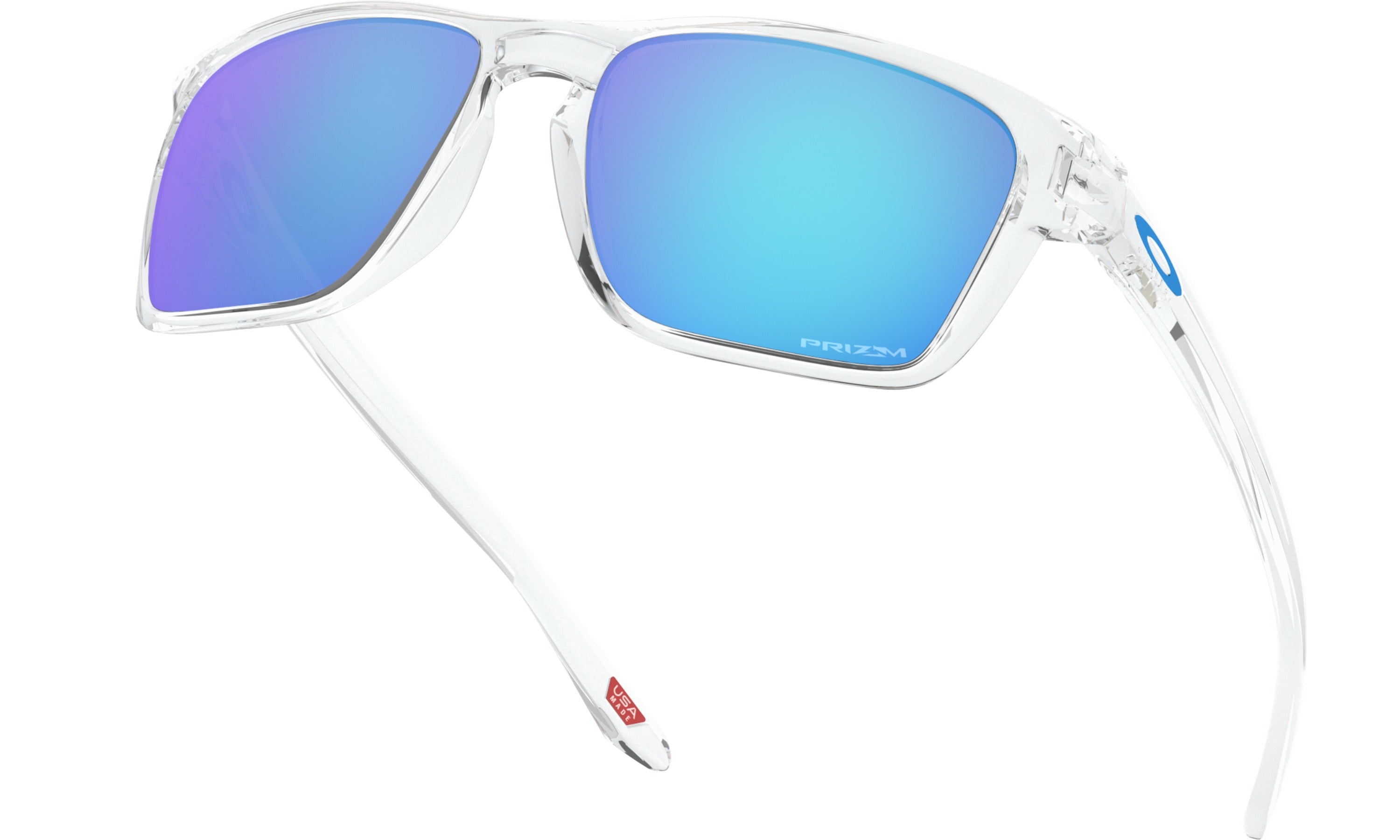 Oakley Sylas Sunglasses ClearPolished PrizmSapphire Square