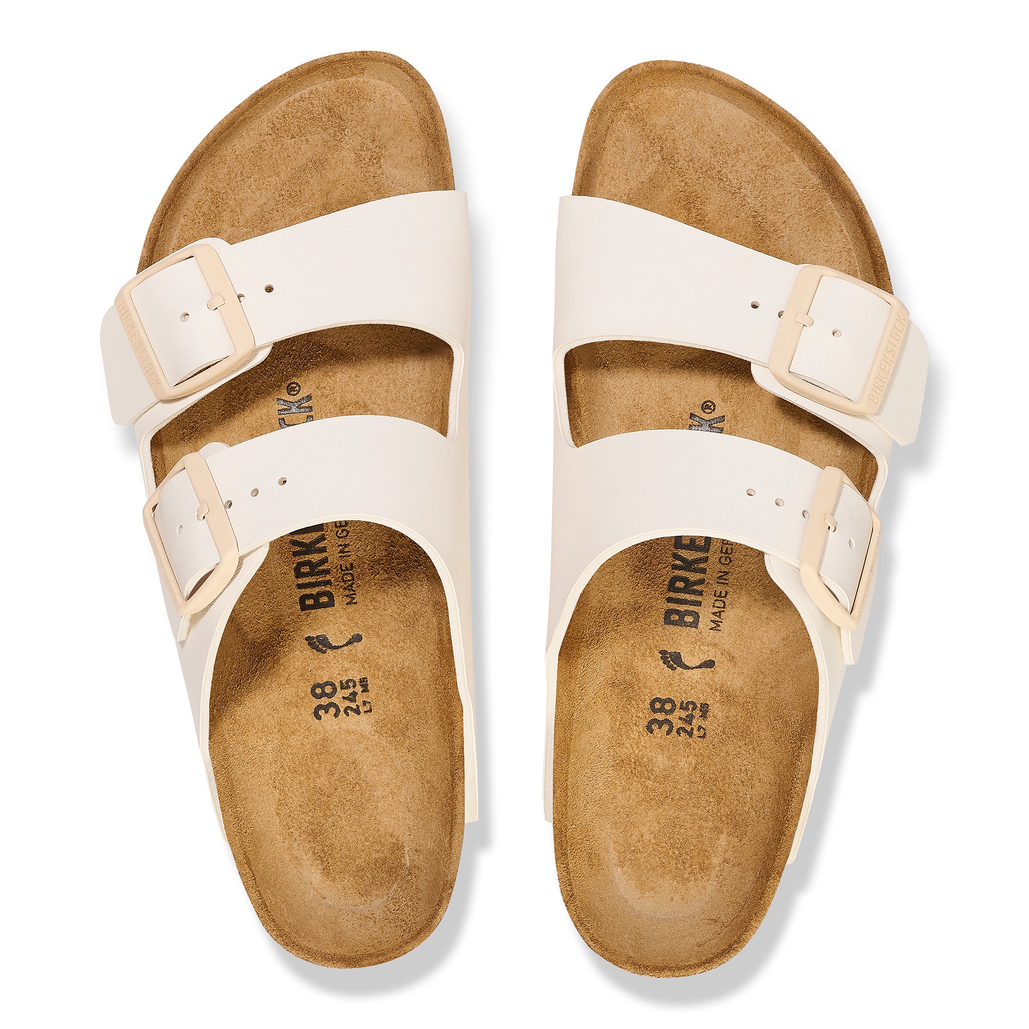 Birkenstock Arizona Womens Sandal Birko-Flor-Eggshell 8