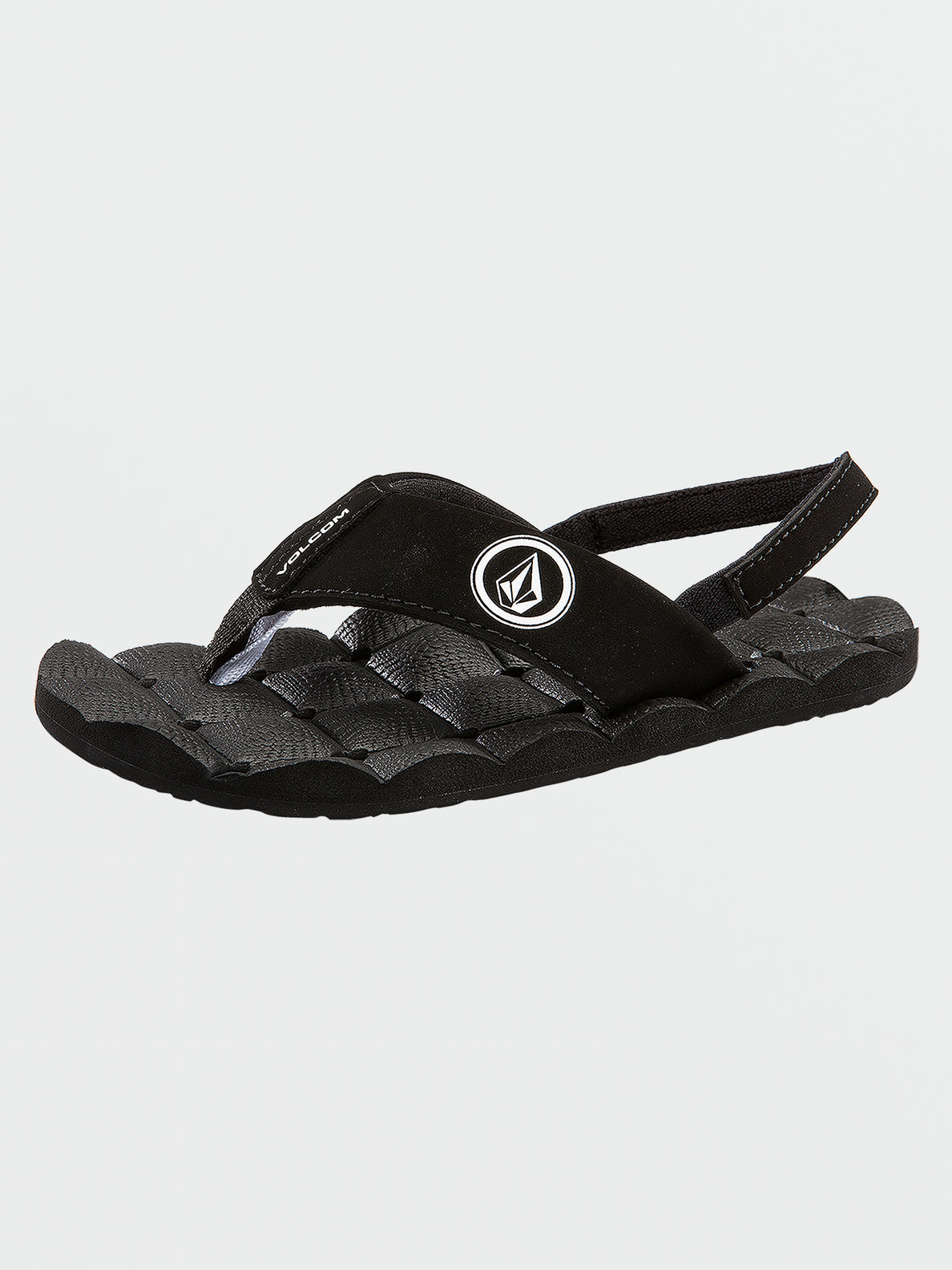 Volcom Recliner Little Youth Boys Sandal BWH23-Black-White 12 C