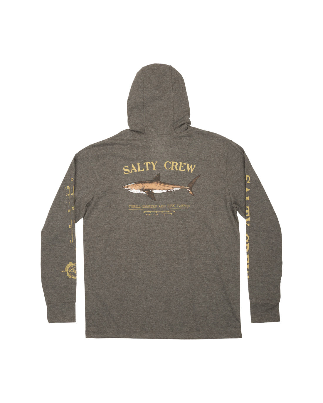 Salty Crew Bruce Hood Tech Tee Charcoal M