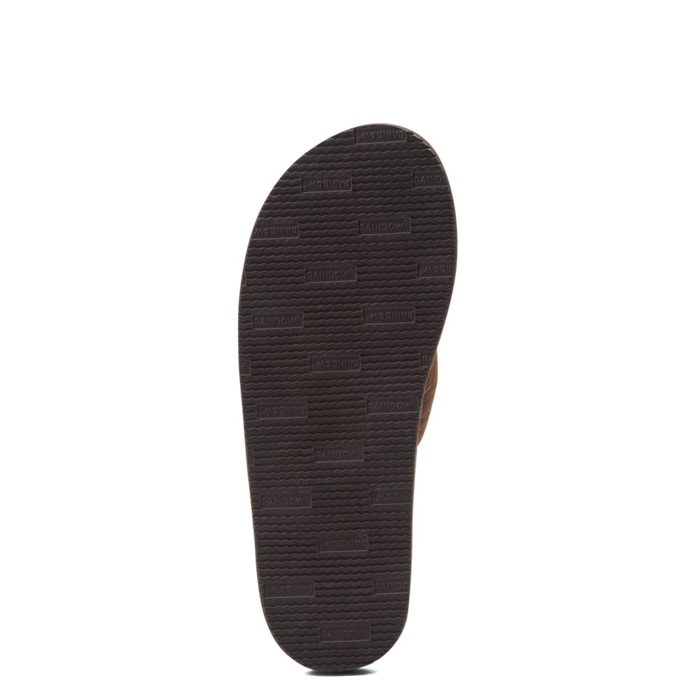 Rainbow Single Layer Leather Mens Sandal Sierra Brown XXL