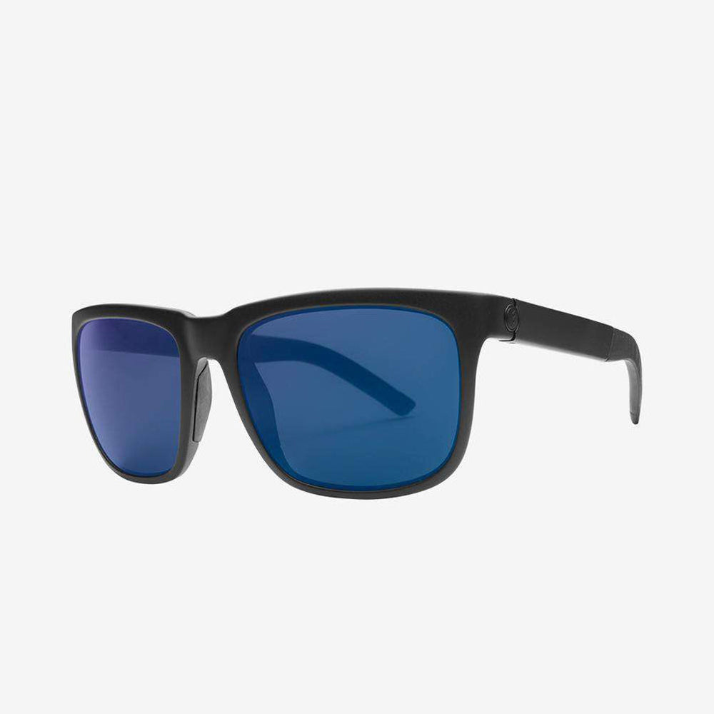 Electric Knoxville Sport Polarized Sunglasses Matte Black Ohm+Blue Square