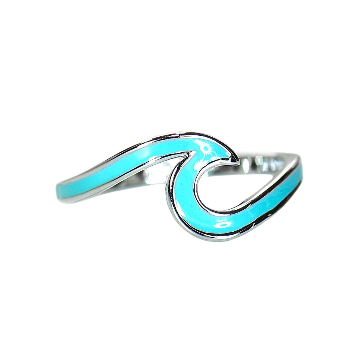 Puravida Wave Enamel Ring Silver 7