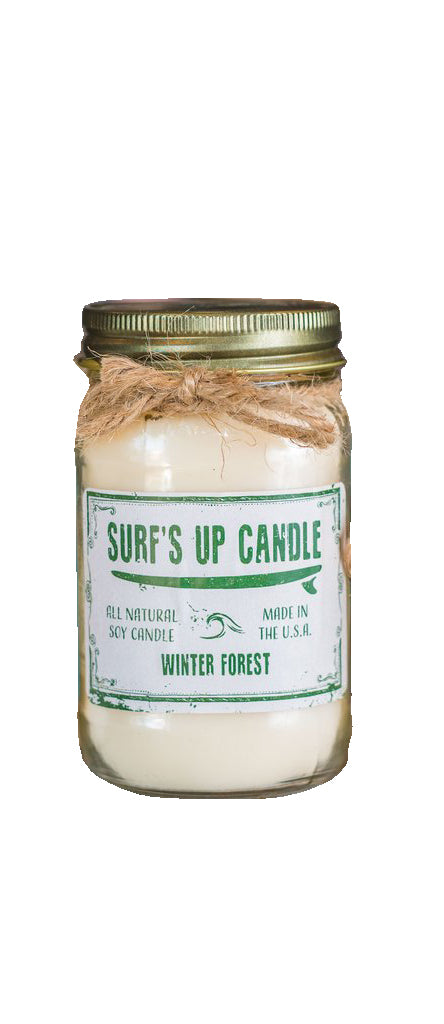 Surf's Up Mason Jar Candle Winter Forest 16oz
