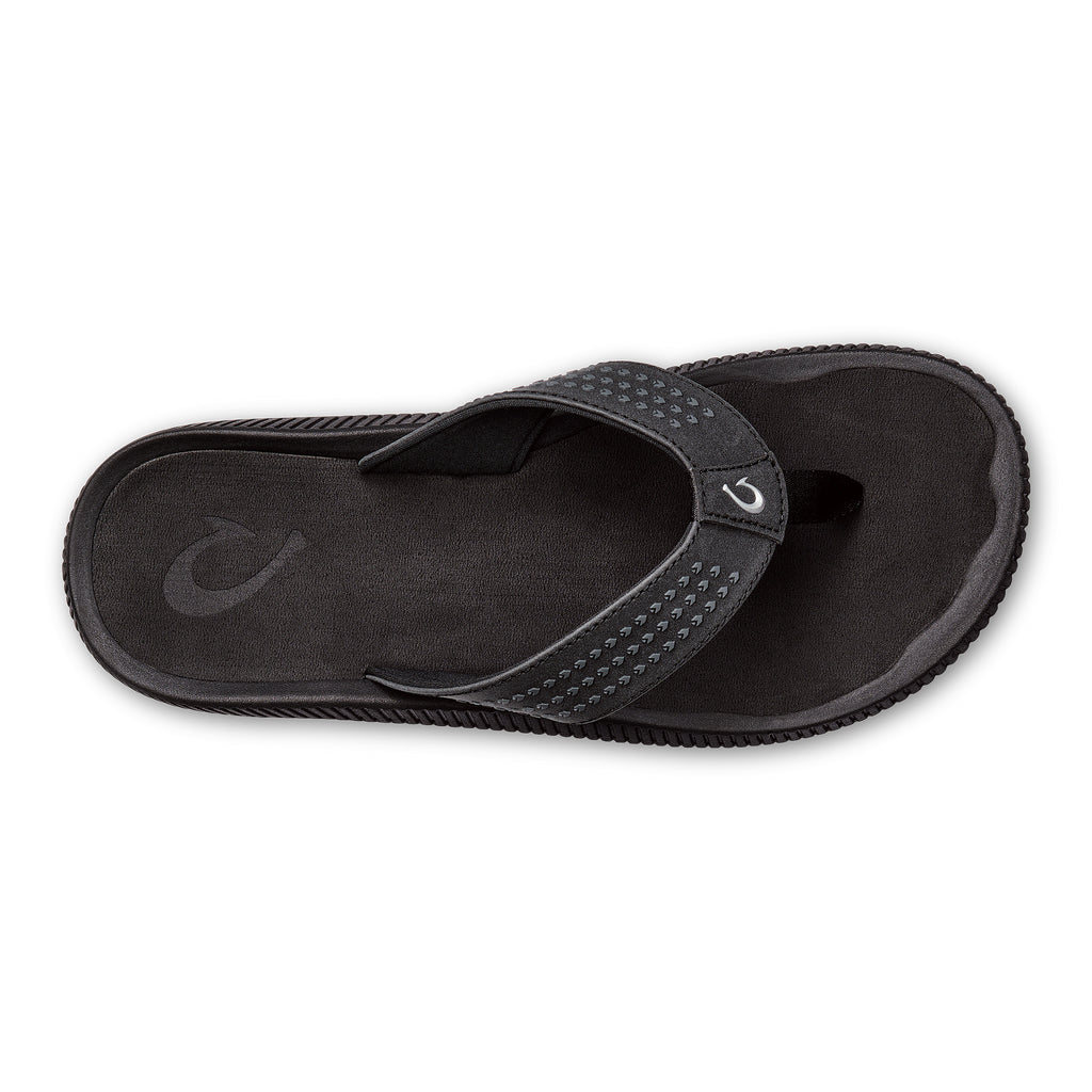 Olukai Ulele Mens Sandal 4040-Black-Black 14