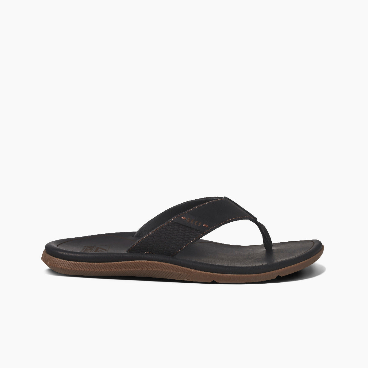 Reef Leather Santa Ana Mens Sandal Black 9