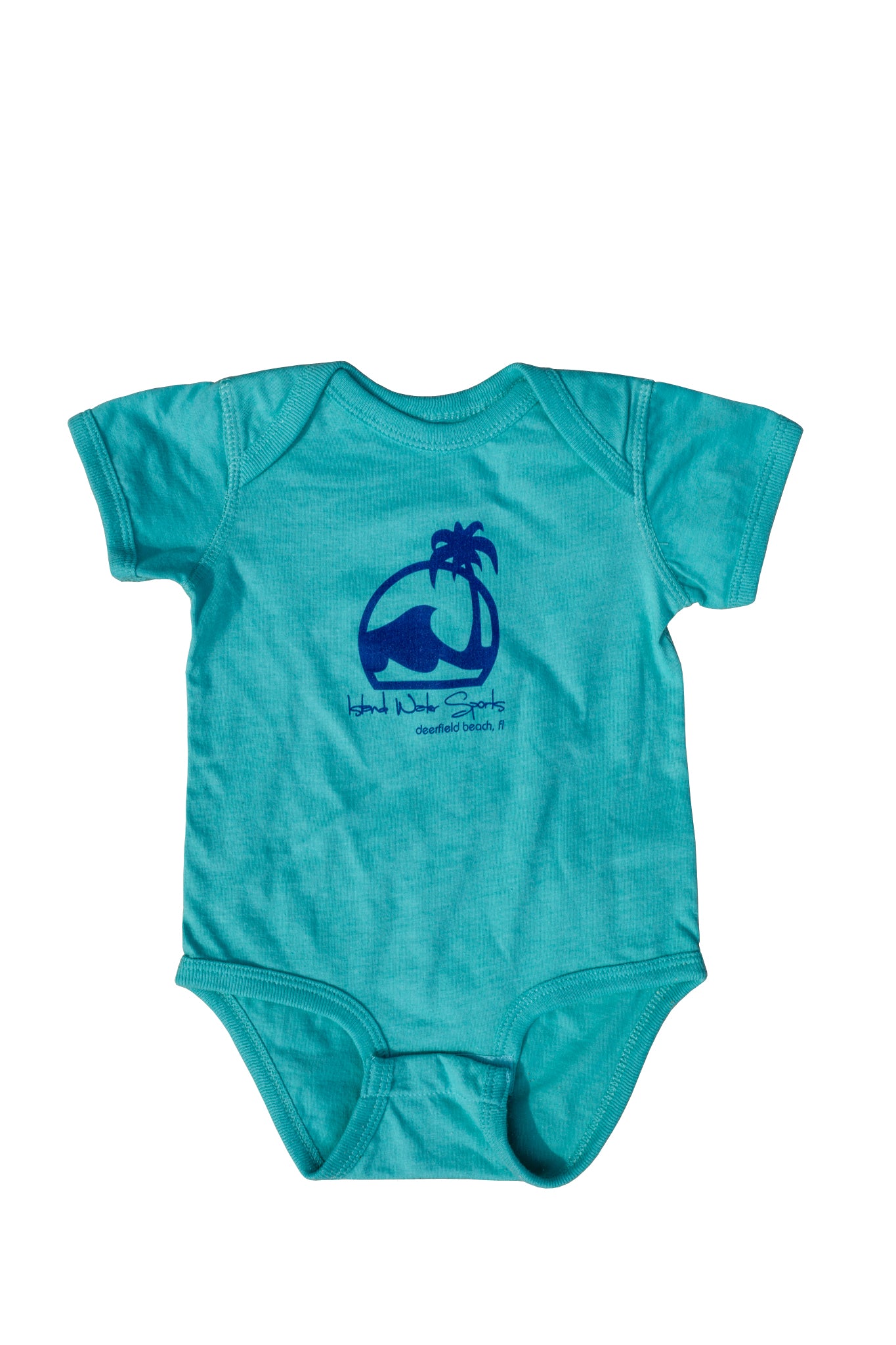 Island Water Sports Script Baby Onesie Saltwater-Navy 0M