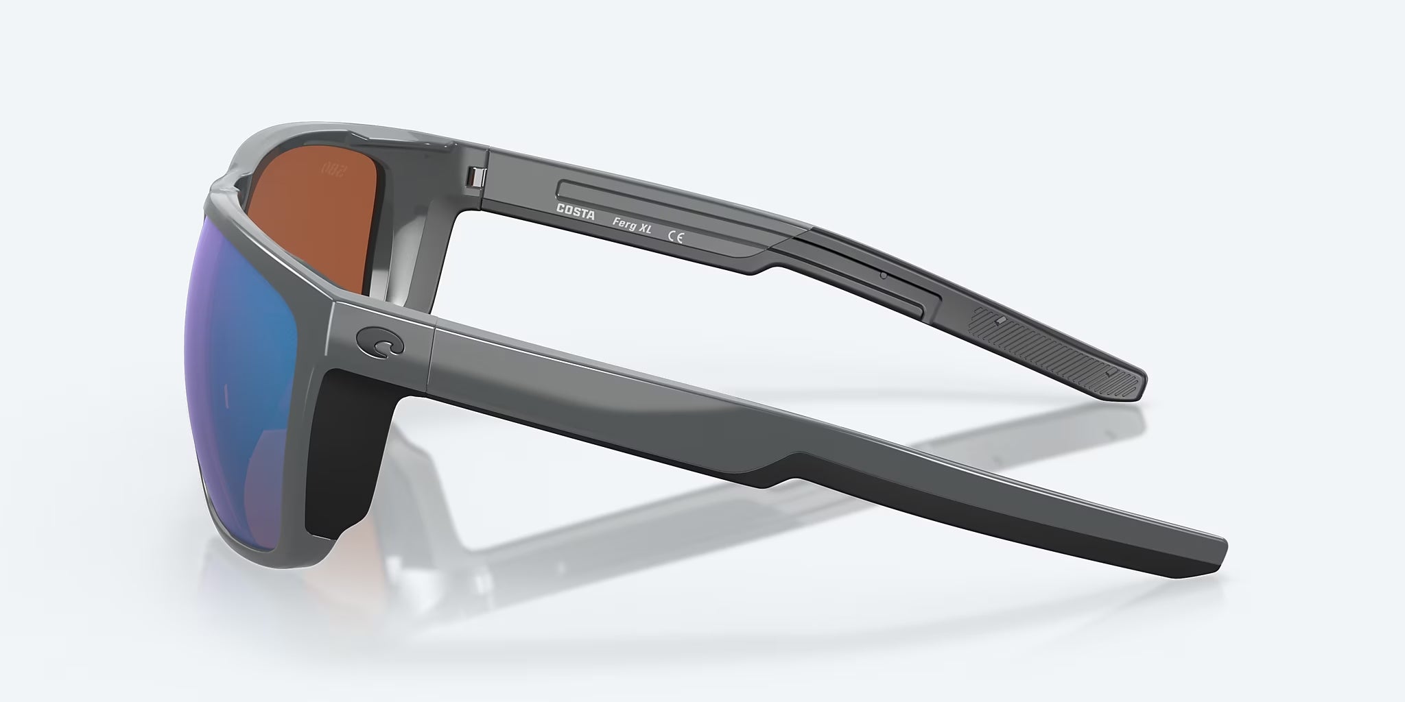 Costa Del Mar Ferg XL Sunglasses ShinyGray GreenMirror 580G