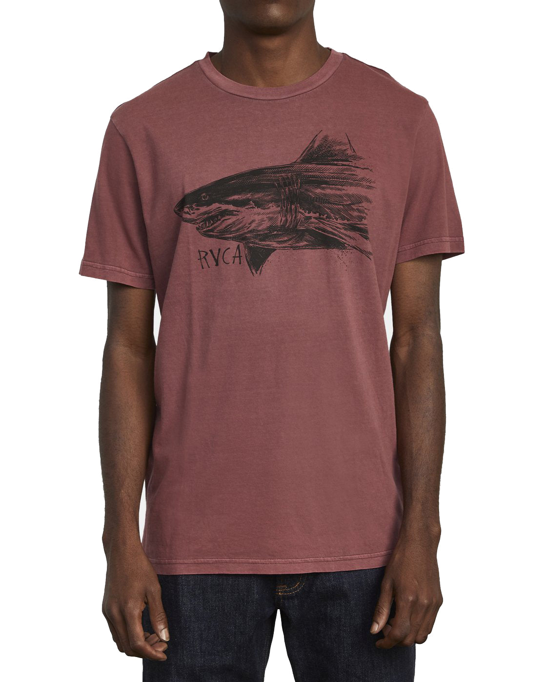 RVCA Sea Song SS Tee OXR-OxbloodRed S