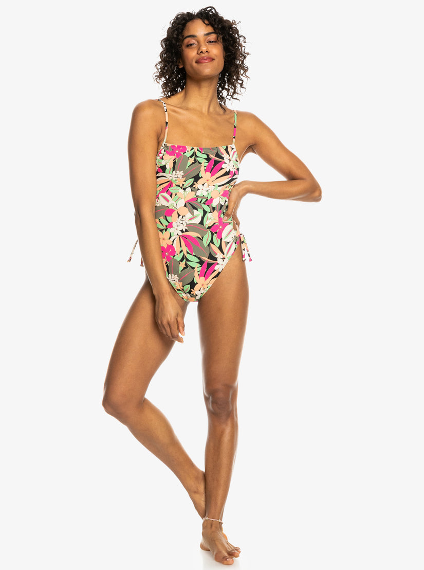 Roxy Printed Beach Classics Tie Up One Piece KVJ8 L