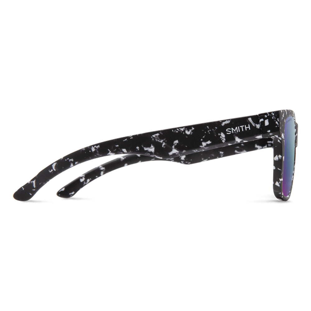 Smith Lowdown 2 Polarized Sunglasses MatteBlackMarble Violet Mirror Chromapop