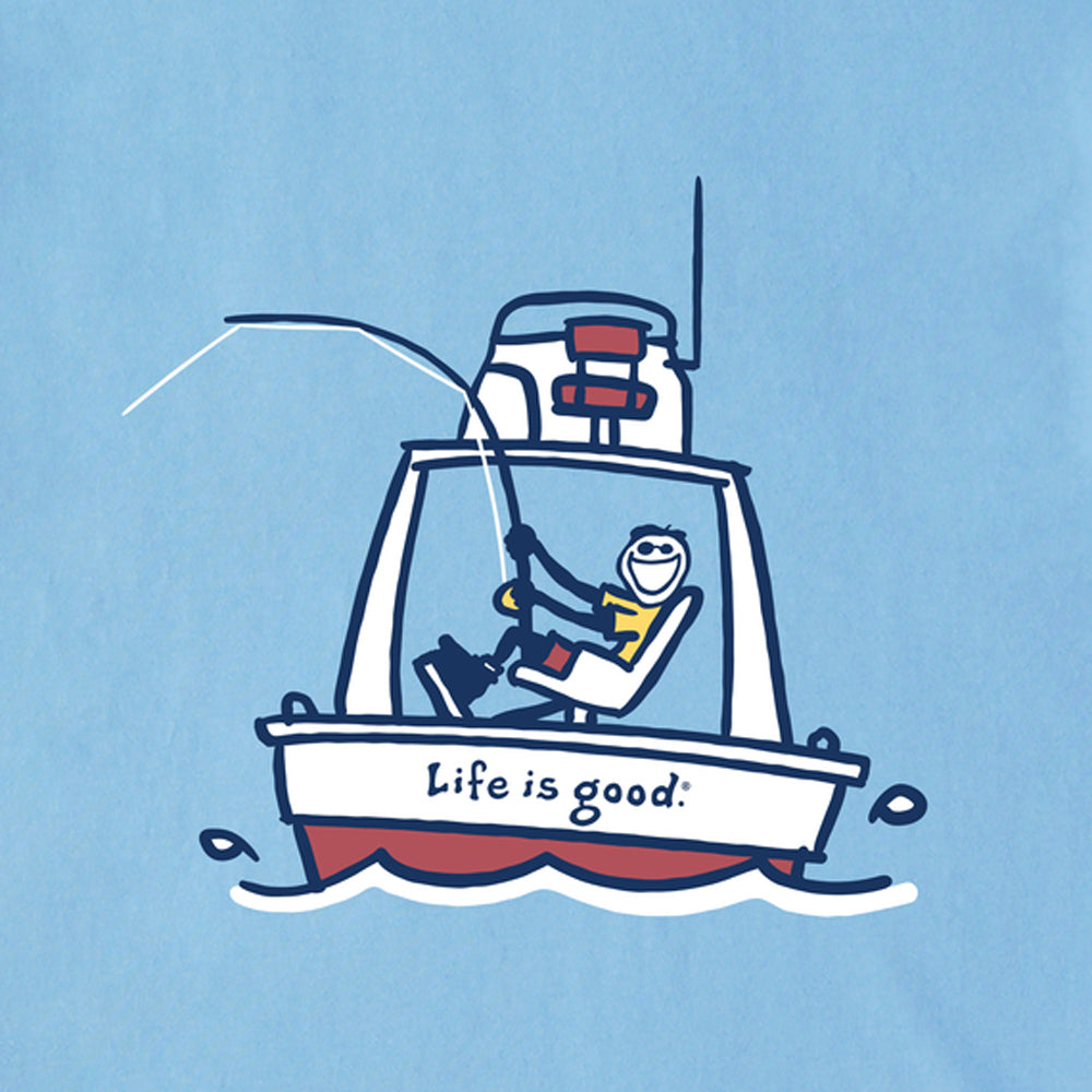 Life Is Good Jake Sport Fishing SS Tee Blue XXL