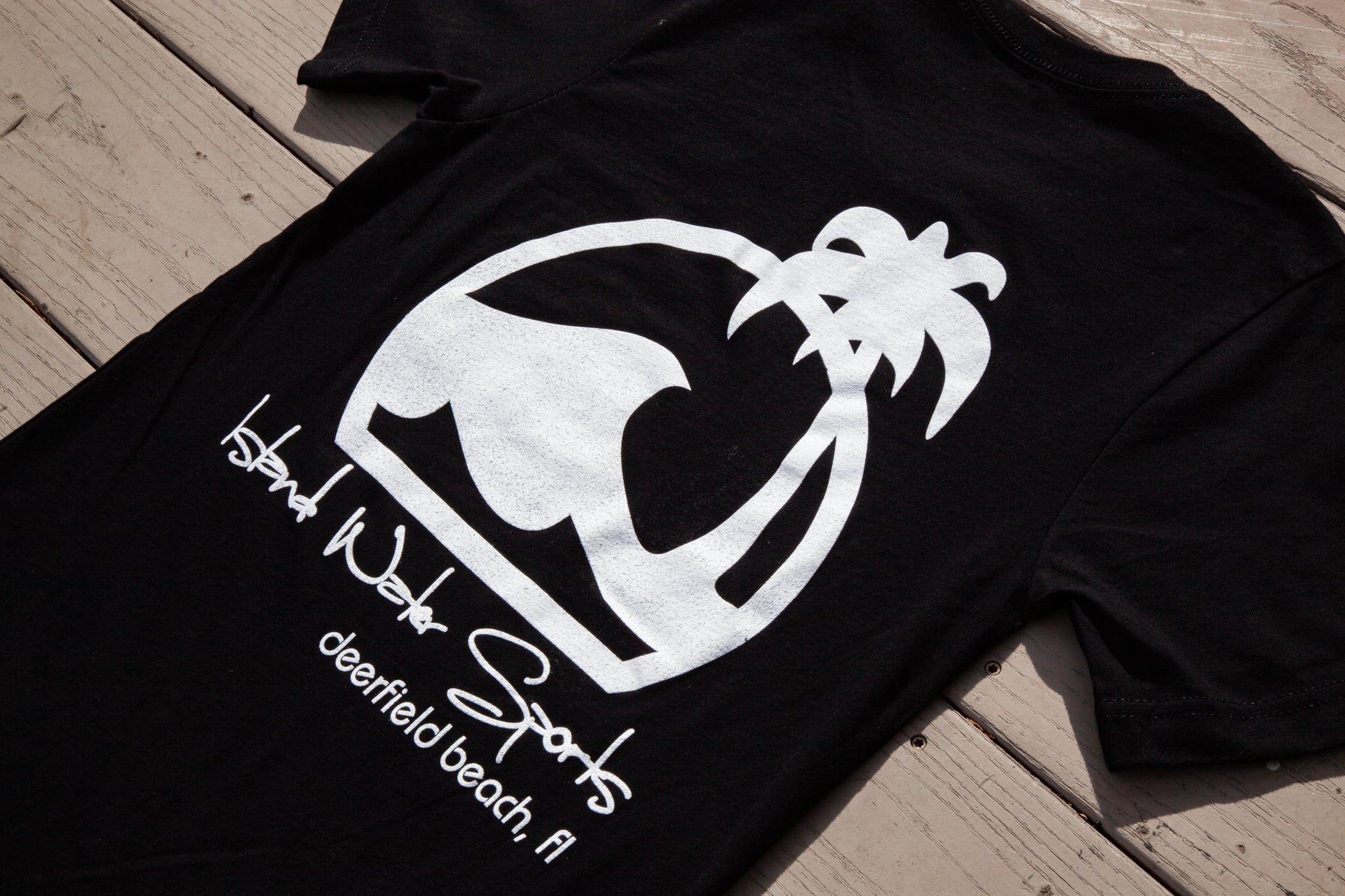 Island Water Sports Script Logo DFB S/S Tee Black/White L