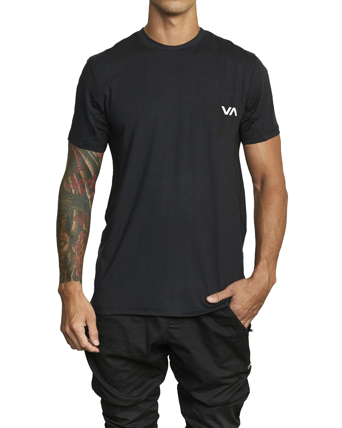 RVCA Sport Vent SS Tee BLK-Black XL
