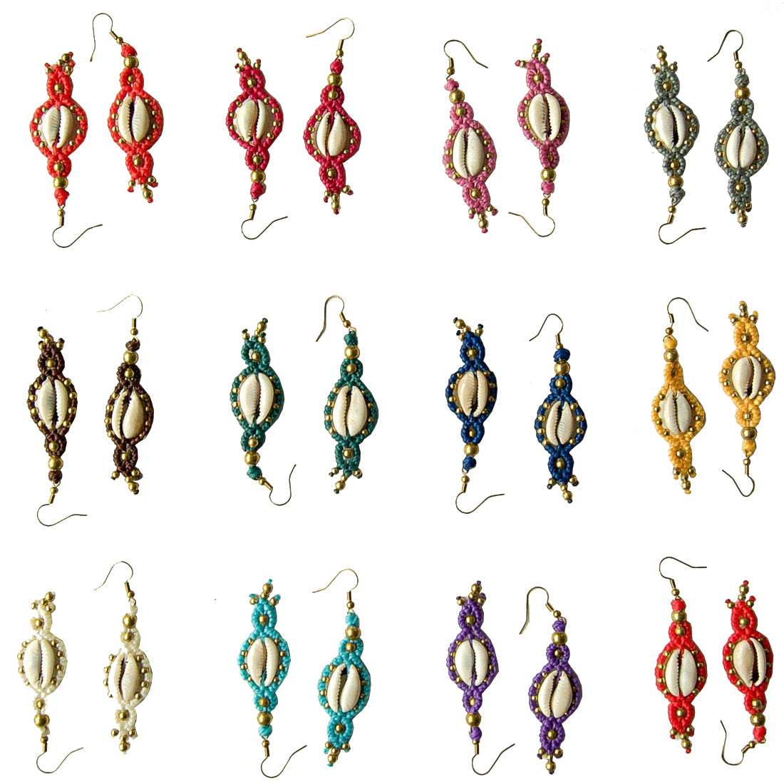 Odyssey Importing Cowrie Earrings Assorted OS