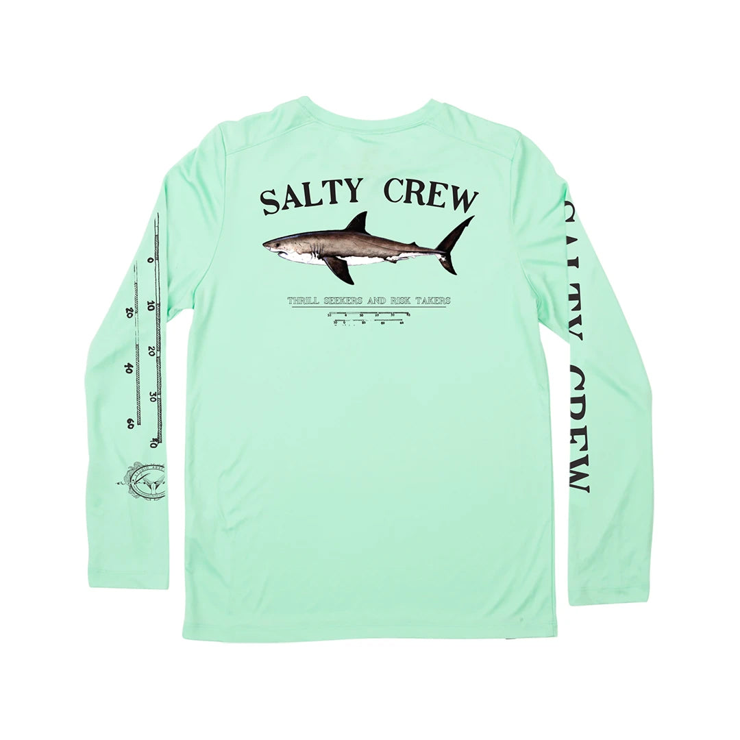 Salty Crew Bruce Boys LS Sun Tee Seafoam M