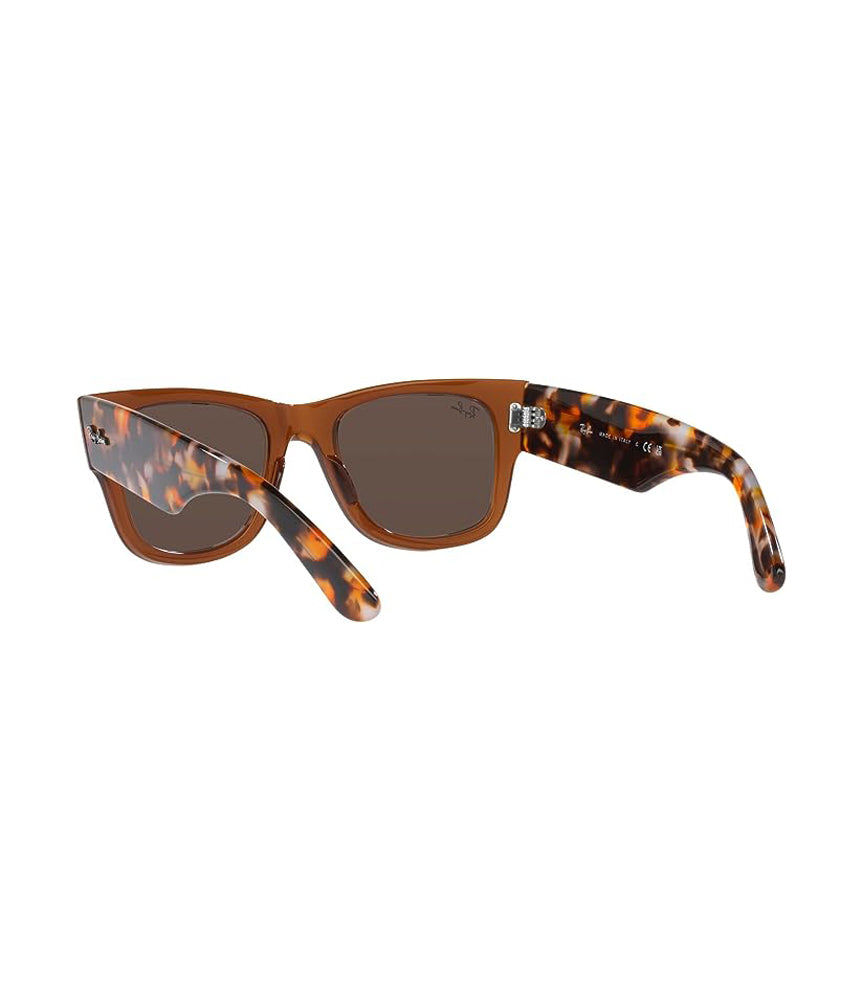 Ray Ban Mega Wayfare Polarized Sunglasses TransparentBrown LightBrownMirror