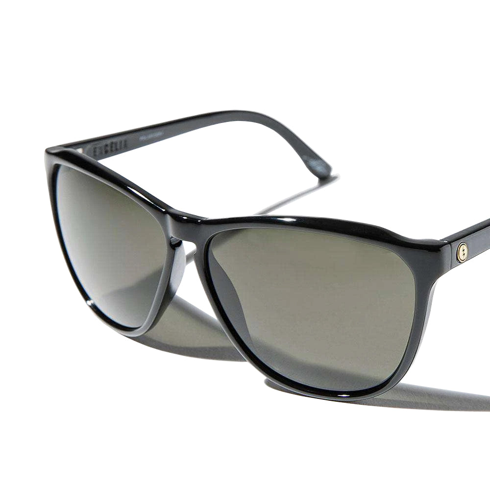 Electric Encelia Polarized Sunglasses Gloss Black Ohm Grey Oversized