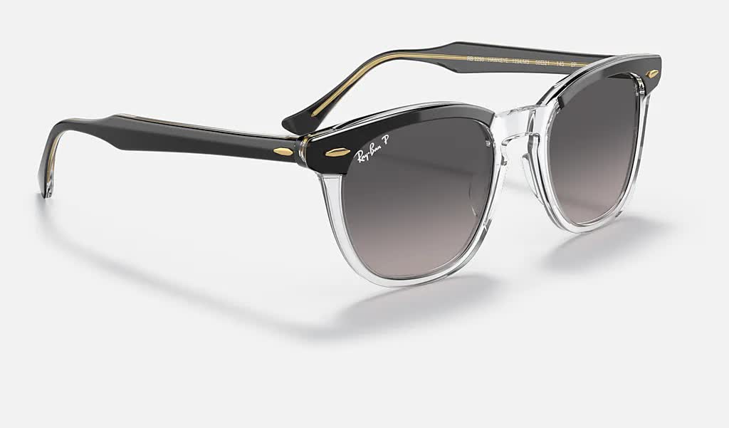Ray Ban Hawkeye Polarized Sunglasses BlackTransparent GreyGradientPolar
