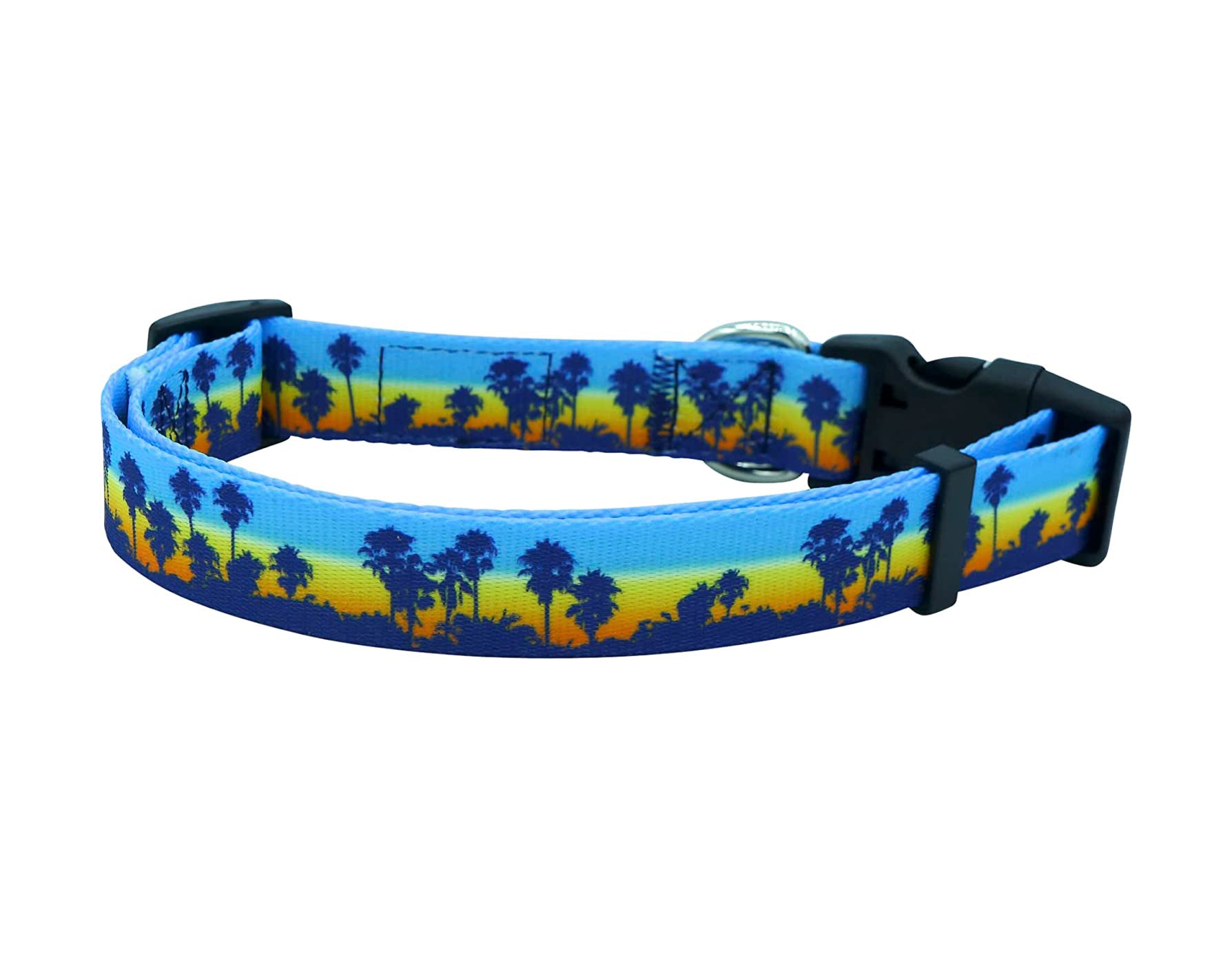 Salty Paws Surfing Dog Collar | Designs for Beach Dogs, Floral, Fishing, Surfing, Hawaiian, SunsetPalms S