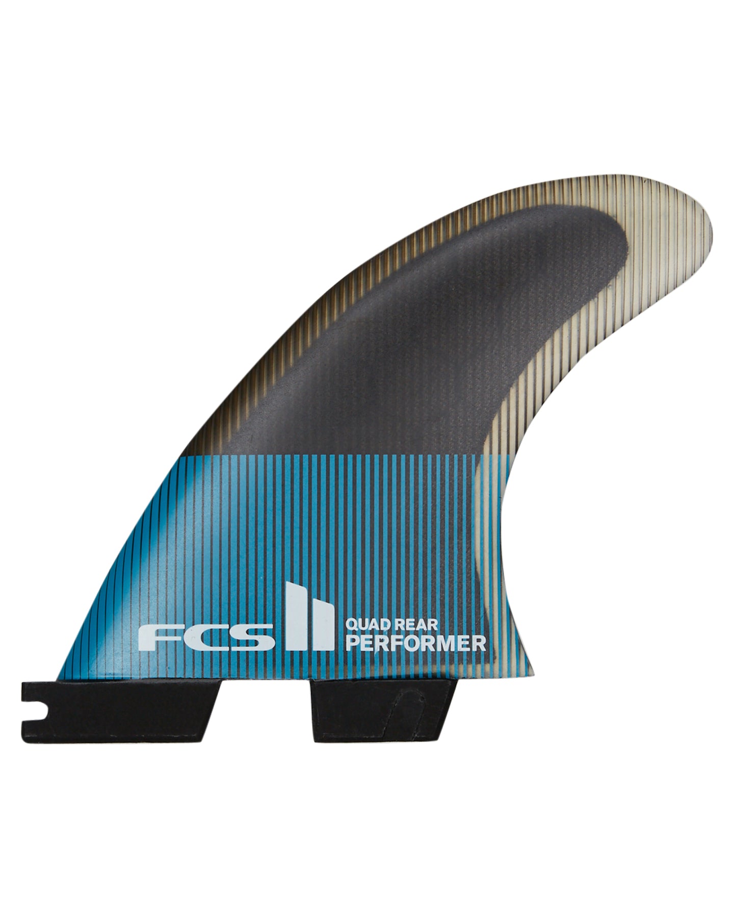 FCS 2 Performer PC Quad Rear Fins Teal-Black L