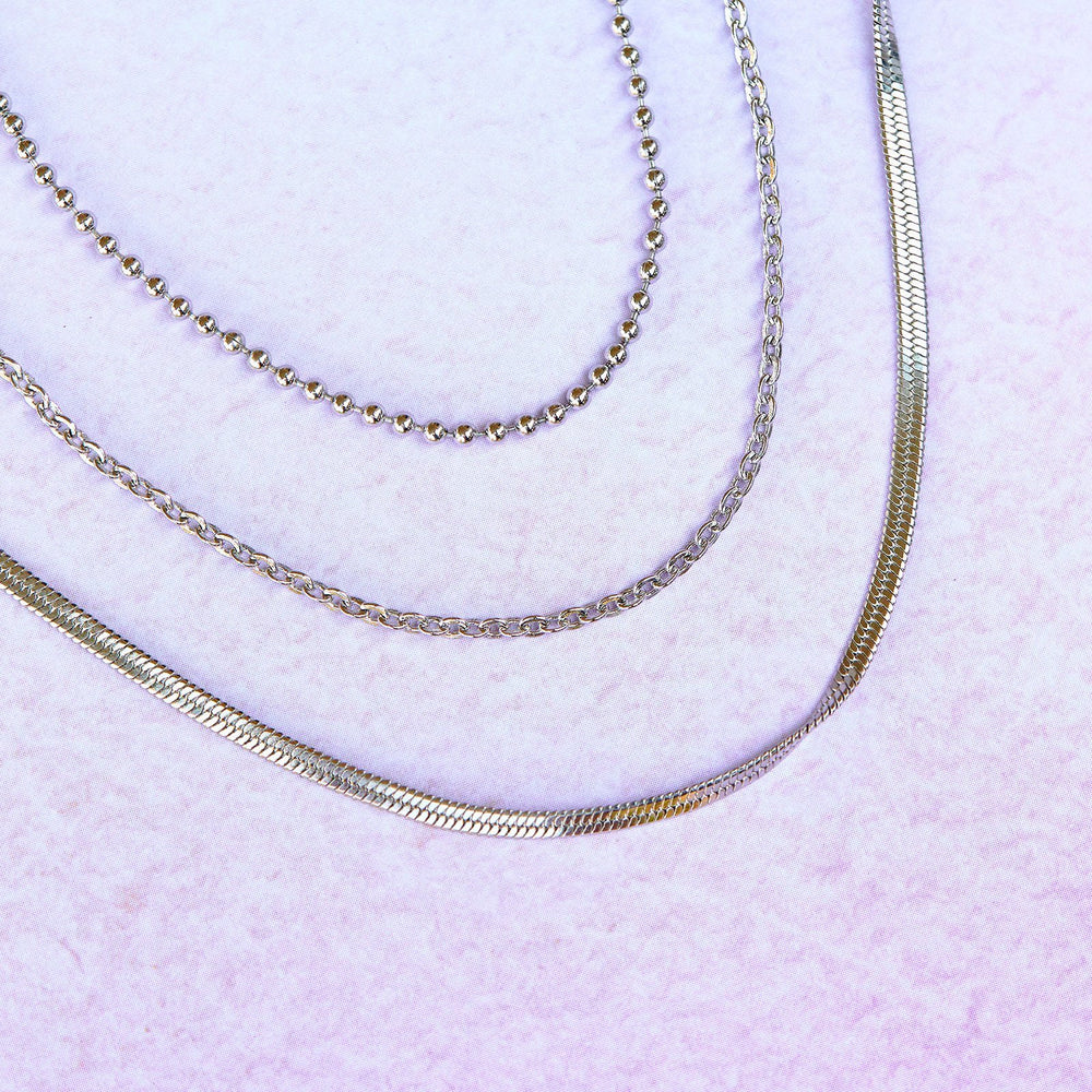 Puravida Layered Chain Choker SILV OS
