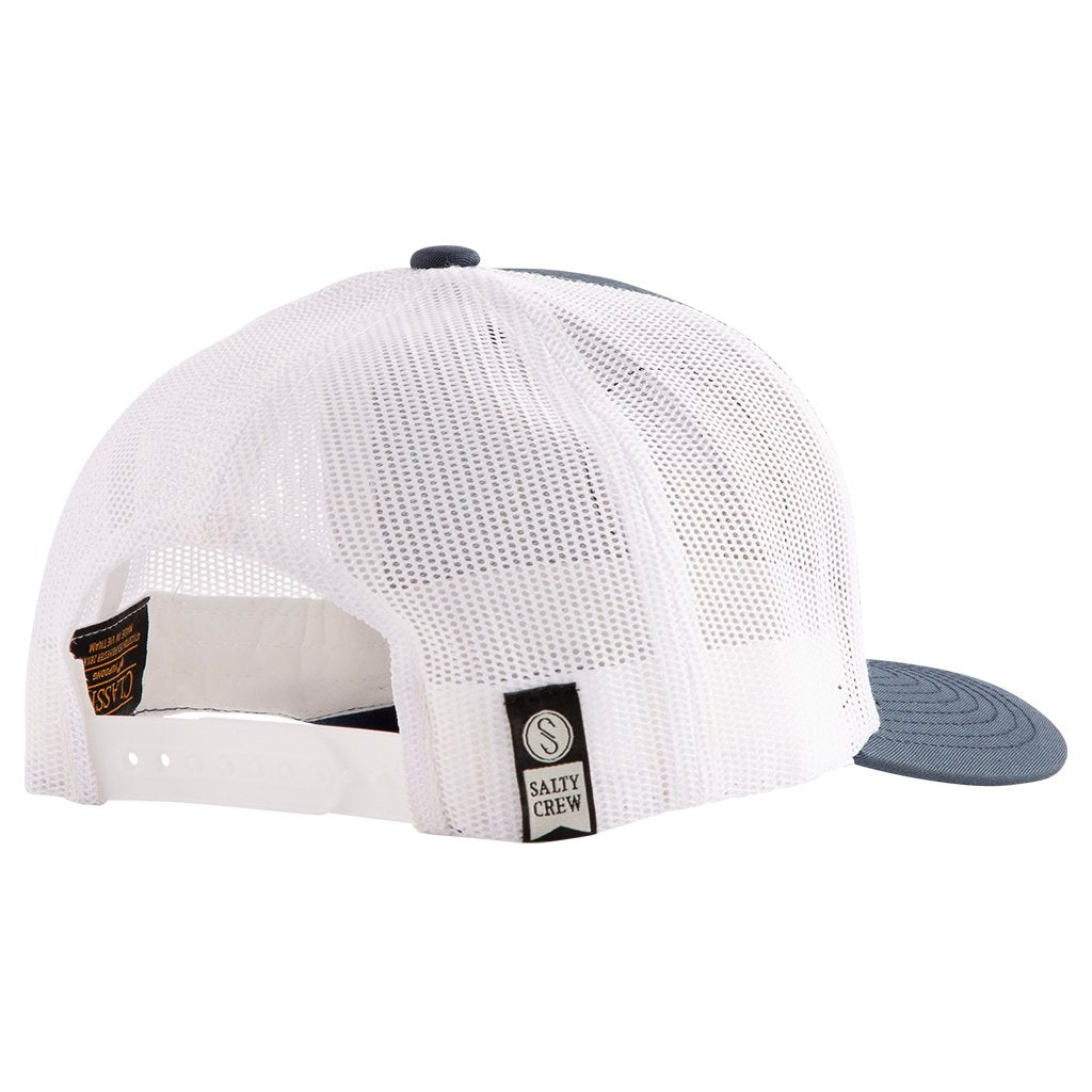 Salty Crew Unisex Palomar Retro Fish Snap Back Trucker Ball Cap Navy-White OS