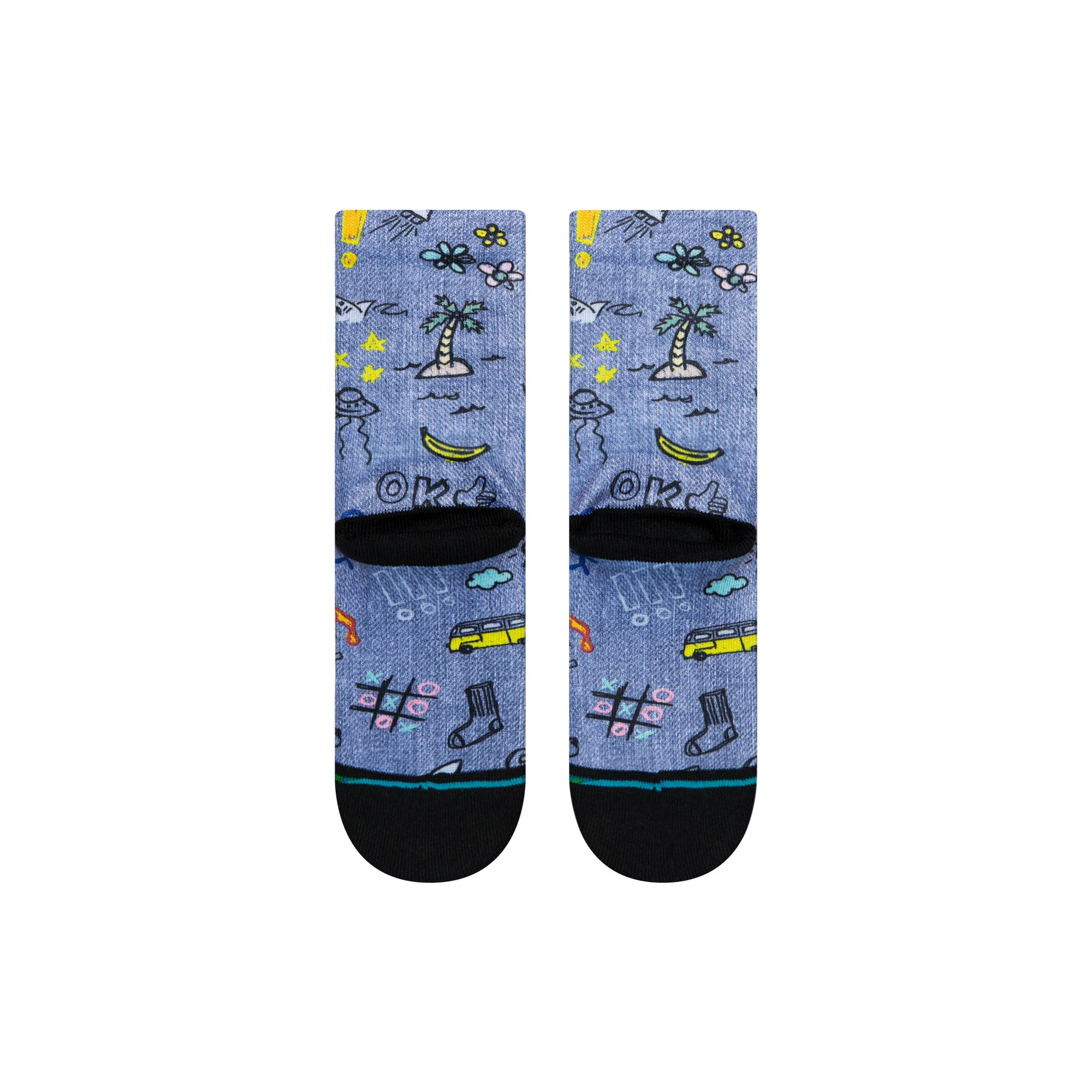 Stance Doodle Dance Boys Sock Blue L